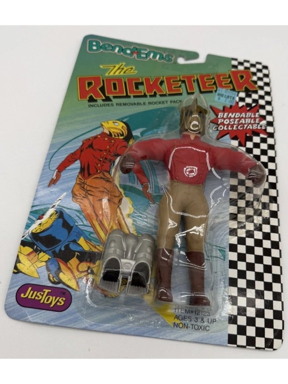 1991 Vtg The Rocketeer Figure Just Toys Bend-Ems Action  Disney 6” Sealed READ!